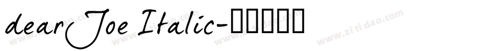 dearJoe Italic字体转换